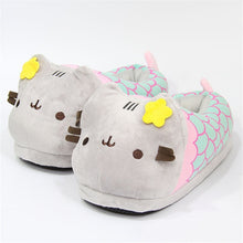 Load image into Gallery viewer, Suihyung Women Winter Indoor Shoes Home Slippers Plush Stuffed Flower Cat Cotton Shoes Ladies Cartoon Mermaid Warm Funny Shoes